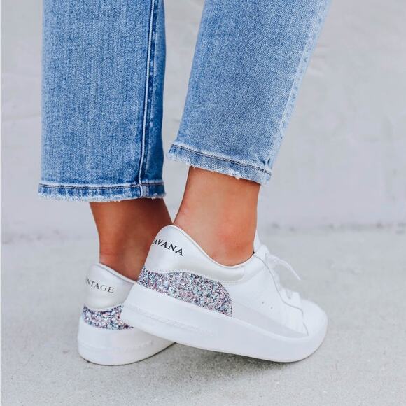 JONA BY VINTAGE HAVANA WHITE/MULTI GLITTER SIZE 7 New - Picture 4 of 11